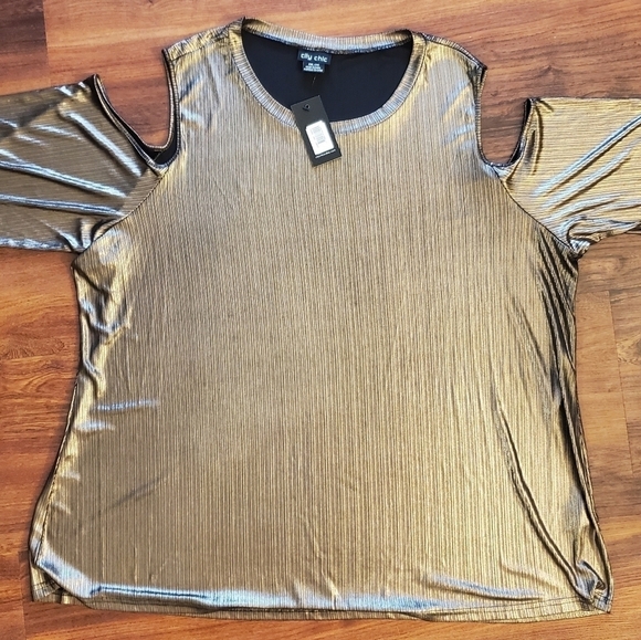 Bundle Only: CITY CHIC Blouse Women's XXL/24 Cold Shoulder NWT - Picture 1 of 11